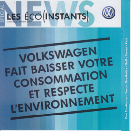 Program Eco models folder, 6 pages,  square-size, French language, 10/2007