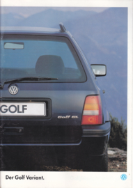 Golf Variant brochure, 52 pages,  A4-size, German language, 01/1995 (+ specs. brochure)