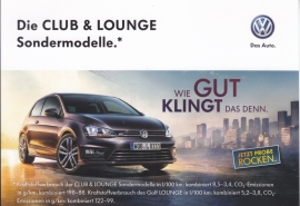 Golf Club & Lounge models postcard, DIN A6-size, German langage, 2016