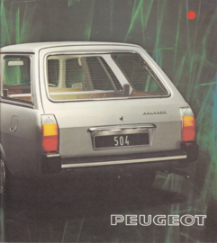 504 Station wagon brochure, 16 pages, Dutch language, 1975