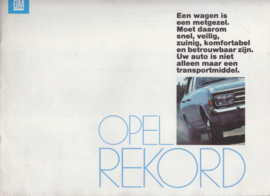Rekord Sedan & Caravan brochure, 20 pages, 06/1968, Dutch