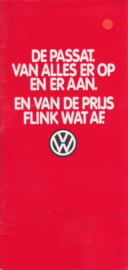 Passat folder, 6 small pages, Dutch language, 3/1984