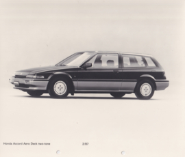 Honda Accord Aero Deck two-tone, large press photo, Europe, 2/1987