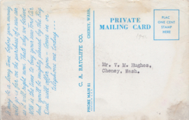 Four Door Sedan, US postcard, standard size, 1941