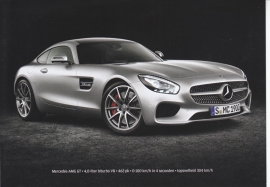 AMG GT, A6-size double postcard, issued by Dutch Autoweek magazine, 2015