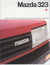 323 Sedan & Hatchback brochure, 18 pages, 11/1986, Dutch language (Belgium)