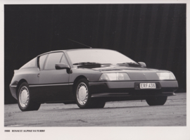 Alpine V6 Turbo, large press photo, Belgium, 1988