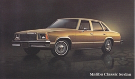 Malibu Classic Sedan, US postcard, standard size, 1978