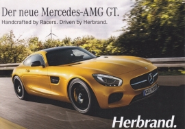 AMG GT sportscar, A6-size postcard, dealer-issued, German