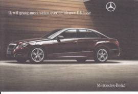 E-Class Sedan postcard, A6-size, Dutch language, 04/2009