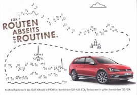 Golf Alltrack, A6-size postcard, German, 2015