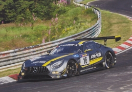 AMG racer, A6-size postcard, Mercedes-Fan World # 10/2015, German