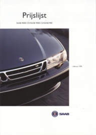 Pricelist 900/9000 brochure, 8 pages, 2/1995, Dutch language