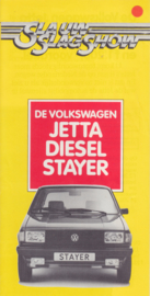 Jetta Diesel Stayer folder, 4 small pages,  Dutch language, 8/1982