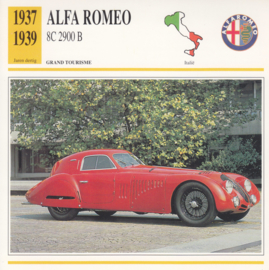 Alfa Romeo 8C 2900 B card, Dutch language, D5 019 01-08
