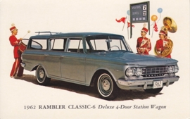 Classic-6 DeLuxe 4-Door Station Wagon, US postcard, standard size, 1962, # AM-62-1043C