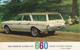 Classic Six 660 Cross Country Wagon, US postcard, standard size, 1963, # AM-63-2037I