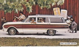 Falcon Squire Wagon, US postcard, standard size, 1962