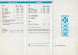 Pricelist program, 6 pages, <A5-size, Dutch, 08/1975