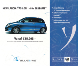 Ypsilon 1.4 8v Blue & Me leaflet, 2 pages, about 2007, Dutch language