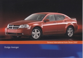 Dodge Avenger, A6-size postcard, Geneva 2007