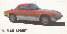 Elan Sprint brochure, 6 pages, factory-issued, c1971, English language