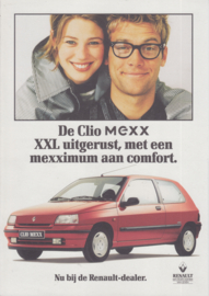 Clio MEXX brochure, 4 pages, 08/1995, Dutch language