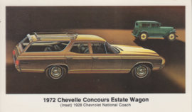 Chevelle Concours Estate Wagon,  US postcard, standard size, 1972