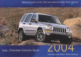 Jeep Cherokee Extreme Sport, A6-size postcard, Geneva 2004