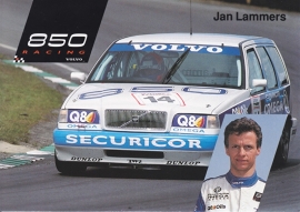 850 Racing with driver Jan Lammers, A6-size postcard, 1993, English language