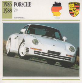 Porsche 959 1983-1988 card, Italian language, D2 481 51-09