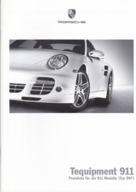 911 Tequipment (997) pricelist brochure, 52 pages, 05/2007, German