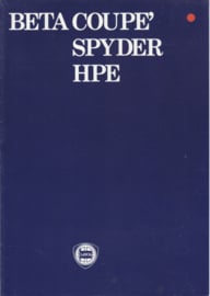 Beta Coupe/Spyder/HPE brochure, A4-size, 8 pages, about 1979, Dutch language