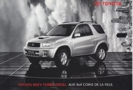 RAV4 Turbo Diesel 4x4, A6-size rack card by Cart'Com, 05/2002, French language