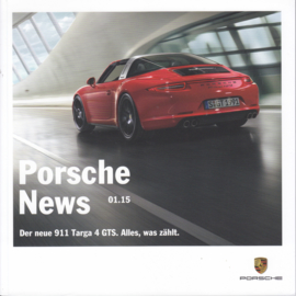 News 01/2015 with 911 Targa 4 GTS, 46 pages, 03/2015, German language