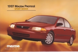 Protegé Sport Sedan, 1997, US postcard, A5-size