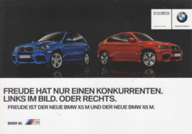 BMW X5 M & X6 M, fact card, 21x15 cm, Germany, 2010