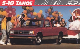 S-10 Tahoe Pickup,  US postcard, large size, 19 x 11,75 cm, 1989