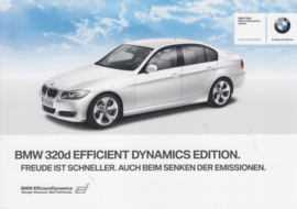 BMW 320d efficient dynamics edition, fact card, 21x15 cm, Germany, c2010