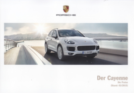 Cayenne Pricelist brochure, 124 pages, 03/2015, German