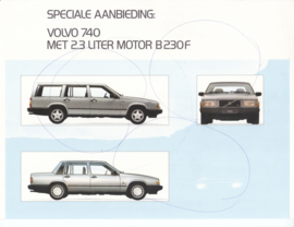 740/GL 2.3 liter (B230F) leaflet, 2 pages, 1990, Dutch language