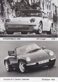 Porsche 1994 Press Kit Brussels, press sheets & photo's, D'Ieteren issued, Dutch