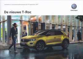 T-Roc pricelist brochure, A4-size, 28 pages, 09/2017, Dutch language
