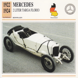 Mercedes 2 Liter Targa Florio card, German language, D6 067 05-07