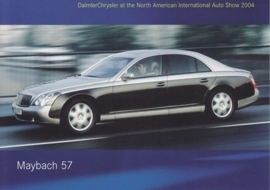 Maybach 57, A6-size postcard, NAIAS 2004