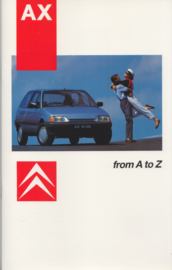 AZ (A to Z) brochure, 36 pages, 8/1986, English language