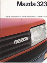 323  Sedan & Hatchback brochure, 18 pages, 04/1985, Dutch language