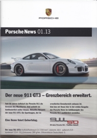 News 01/2013 with 911 GT3, 38 pages, 04/13, German language