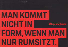 Cayenne Coupé model,  A6-size set with 6 postcards and cover, 03/2019, German text