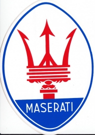 Maserati, sticker, 9,5 x 13,5 cm